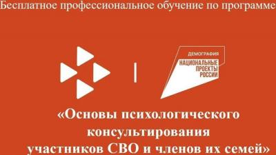 В Орловской области доступна новая обучающая программа «Основы психологического консультирования участников СВО и членов их семей»